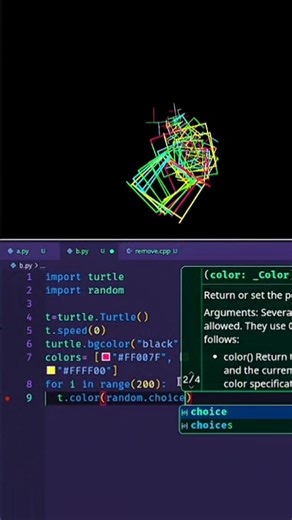 Coding 3D Sound Visuals with Python Turtle! 🐢🔊#python #turtle