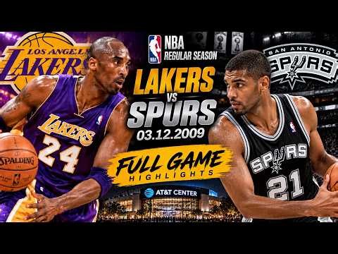 03/12/2009 Phoenix Spurs vs. Los Angeles Lakers Kobe Bryant Full game
