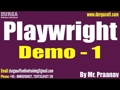 Playwright with JavaScript tutorials || Demo - 1 || by Mr. Praanav On 05-01-2026 @6:30PM (IST)