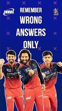 Wrong Answers Only by Emmvee Solar | RCB Shorts