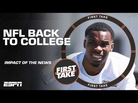 WILD WEST WORLD 😮 Impact of allowing athletes signed to NFL teams to return to college | First Take