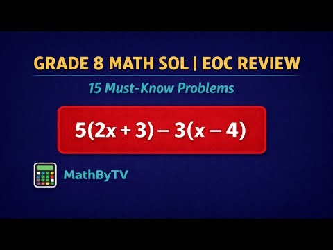 Grade 8 Math SOL | EOC Review | 15 Must-Know Problems