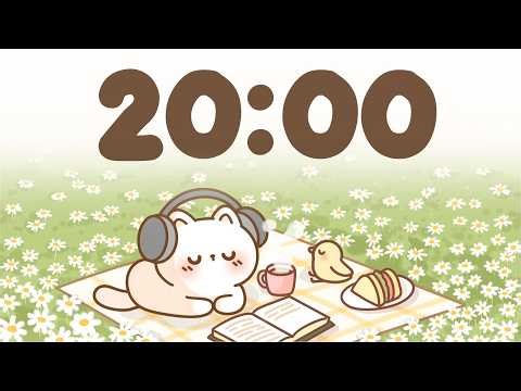20 Minute Timer 🐱 Study Timer for Classroom Focus