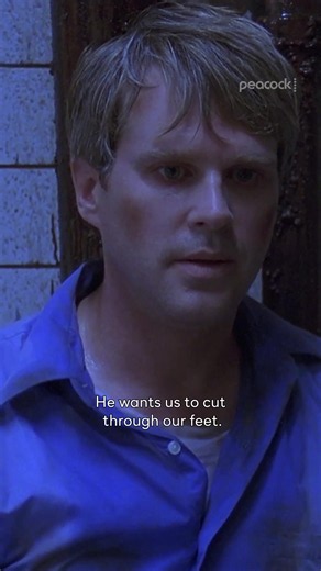 The realization has set in 😭 #Saw is streaming on Peacock. #CaryElwes #LeighWhannell #Horror #Jigsaw
