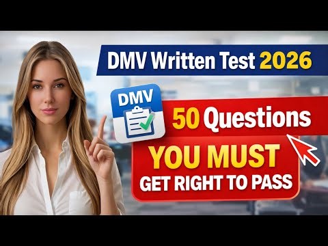 DMV Written Test 2026 – 50 Questions You MUST Get Right to Pass
