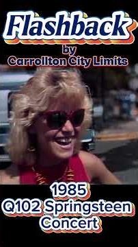1985 Bruce Springsteen Concert at the Cotton Bowl in Dallas, TX. Q102 Djs
