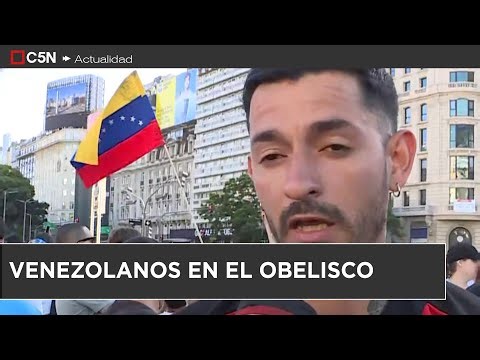 VENEZOLANOS se concentraron nuevamente en el OBELISCO
