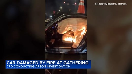 Video shows car explosion amid alleged 'takeover' on Chicago's South Side