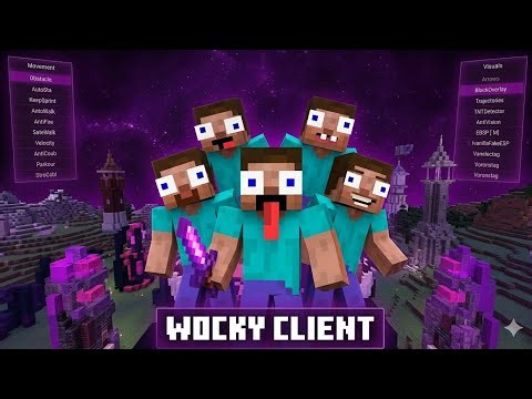1.21.11 BEST Free Mincraft UHC & CPVP Hack Client - WOCKY client 