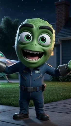 👽✨ An adorable alien just landed on Earth... and EVERYTHING is new! 🌍🛸#Alien #Kids #Cartoon