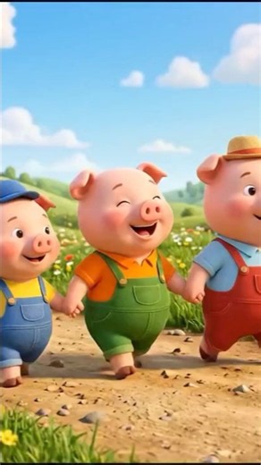 🐷 Three Little Pigs 🐺🏠 | Big Bad Wolf #Shorts