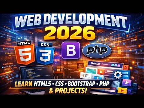 Web Development Course 2026 | HTML5, CSS3, Bootstrap & PHP with Projects