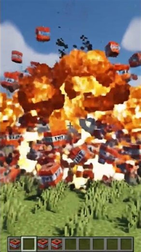 Massive TNT Explosion in Minecraft 💥🔥 #tntexplosion #minecraft #minecraftmanhunt