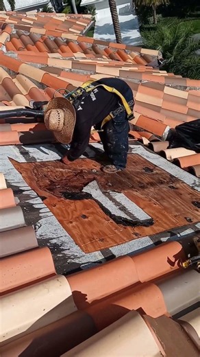 Terracotta Clay Tile Roof Leak Repair in Boca Raton