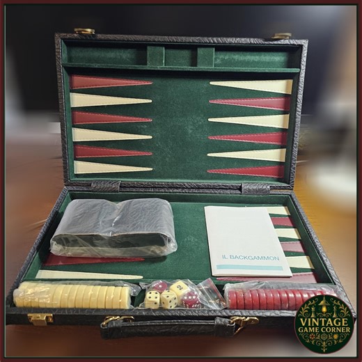 Vintage Modiano Backgammon Set – Black Travel Case With Green Felt, Complete - Etsy UK
