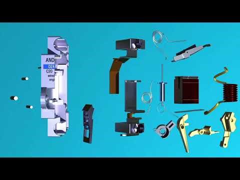 3D EXPLAINED WORKING PRINCIPLE OF (MCB) - MINIATURE CIRCUIT BREAKER 