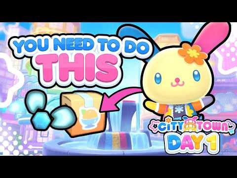 EVERYTHING YOU NEED TO DO DAY 1 IN CITY TOWN 🌈 in Hello Kitty Island Adventure