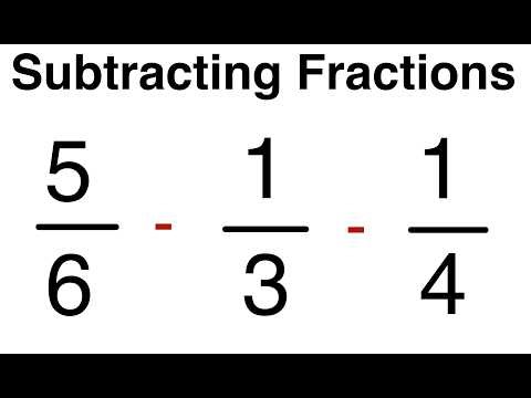 How to Subtract 3 Fractions with Different Denominators (Step-by-Step Guide)