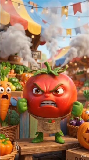 🔥 “The Angry Red Tomato Goes Boom! 🍅😡 #shorts #viralvideo #funnyvideo