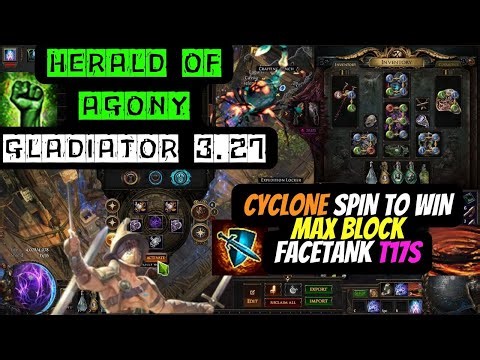 [3.27] Herald Of Agony Cyclone Gladiator T17 Scarab Farm , Pohx Private League, Poe Keepers league