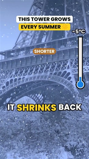 The Eiffel Tower Is Taller in Summer 😳☀️ #history #facts