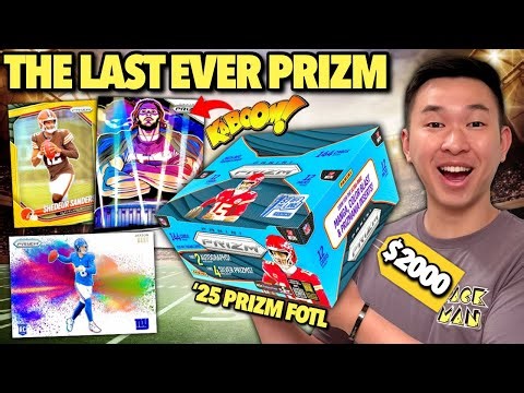 THE LAST EVER PRIZM FOOTBALL (CRAZY MANGA PULL)! 😱🔥 2025 Panini Prizm NFL 🏈 FOTL Hobby Box Review x3