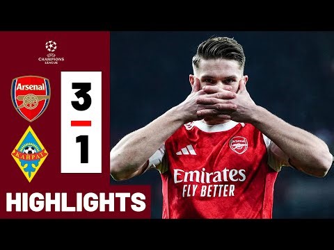 ABSOLUTE LEADER! Arsenal vs Kairat 3-2 HIGHLIGHTS Champions League 25/26