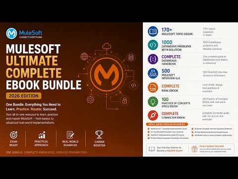 MuleSoft Ultimate Complete eBook Bundle 2026 | DataWeave | 500+ Interview Q&A +RAML + Project eBook👇