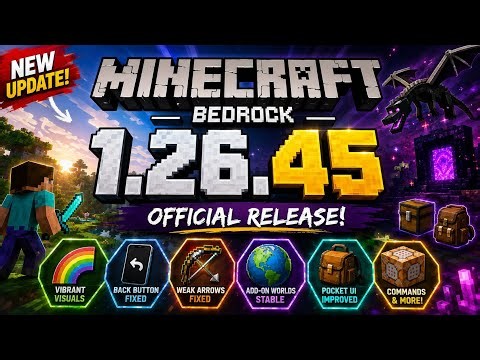 Minecraft 1.26.45 Official Release | 1.26.45 New Update & Bug Fixes | LUCKY Its New
