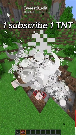 1 Sub = 1 TNT Exploding! 💣 #tnt #minecraft