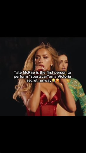 Tate McRae performs sportscar at the Victoria secret fashion show runway #tatemcrae #victoriasecret #runway #viral #fyp