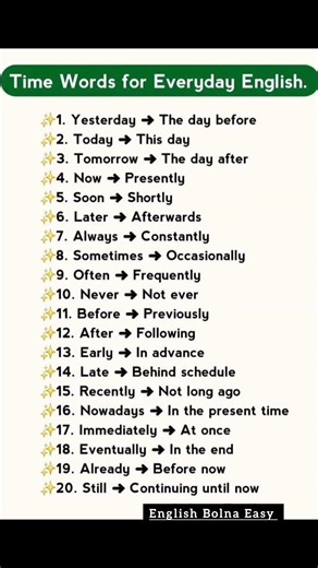 Time Words in English ⏰ | Speak Smart English Daily 💯