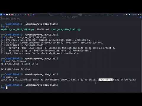 Linux Privilege Escalation using Copy Fail (CVE-2026-31431) Kernel Exploit
