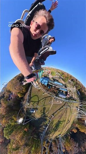 360 view definitely makes it harder to ride the roller coaster 🎢 | Osmo 360
