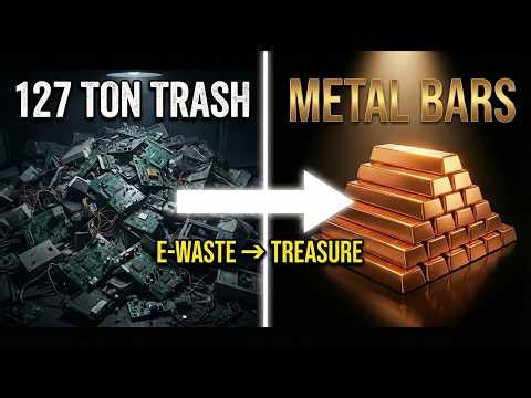 E-Waste Recycling Process: Motherboard to Pure Copper Bars | Electronic Waste Recycling Factory