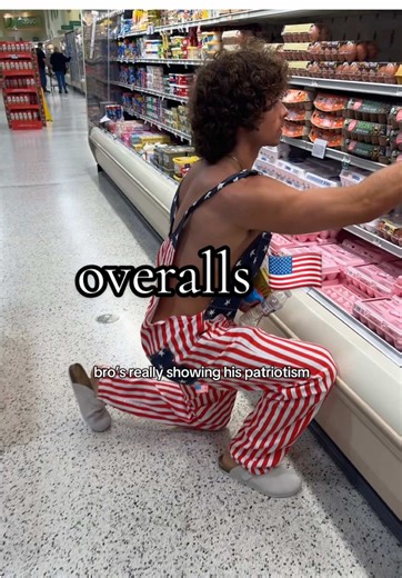 Stylish Men's Overalls for Patriotic Fashion