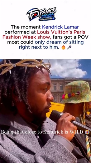 Kendrick Lamar performs at Louis Vuitton and fans get the ULTIMATE seat. 🔥🎤 #kendricklamar