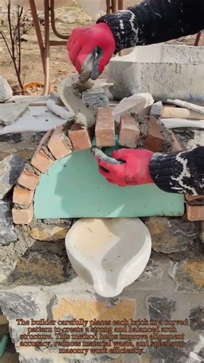 Brick Arch Trick #BrickHack #ConstructionTrick #MasonryHack #BrickArch #BuilderSkills