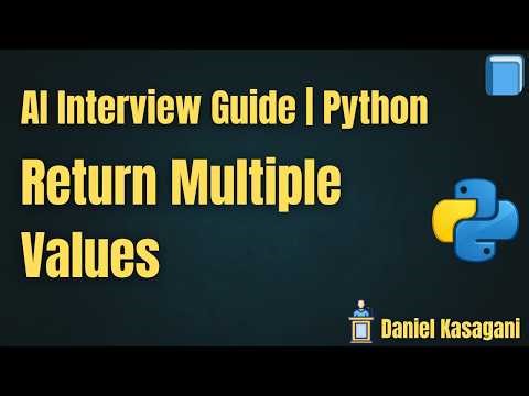 12. Return Multiple Values | AI Interview Guide | Python