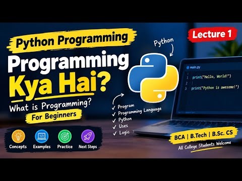 Python Programming for Beginners | Lecture 1