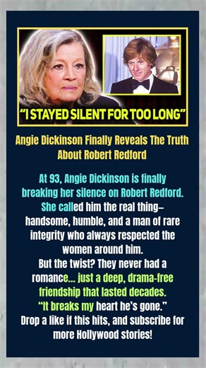 Angie Dickinson Finally Reveals The Truth About Robert Redford