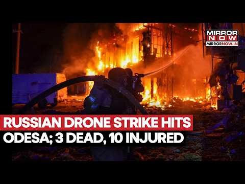 Russian Drone Strike Hits Ukraine's Port City Odesa: 3 Dead, 10 Injured | Rescue Operation Underway