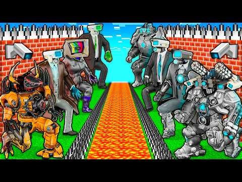 SURVIVAL BASE of SKIBIDI TOILET ZOMBIE vs CAMERAMAN TITAN BOSSES and TV WOMAN in MINECRAFT animation