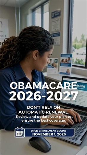 🚨 ATTENTION! OBAMACARE 2026–2027 🩺✨ Official Open Enrollment begins this November 1st, 2026.