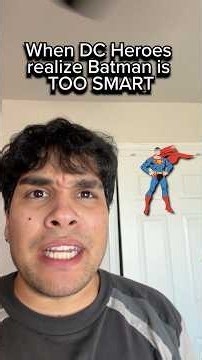 When DC Heroes realize Batman is TOO SMART #batman #superman #comics #dc