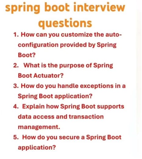 Top spring boot interview questions | daily questions 1 #java​ #spring​ bootSpring boot