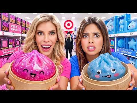 Pink vs Blue Dumpling Challenge to Reveal SECRET