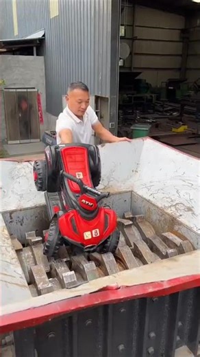Toy Car vs Industrial Shredder 😱🔥 Satisfying Crushing!