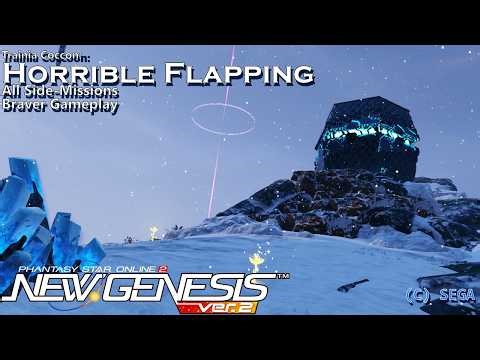 [PSo2:NGS] Trainia Coccoon: Horrible Flapping 5 star - All Side-Missions (Braver Gameplay)