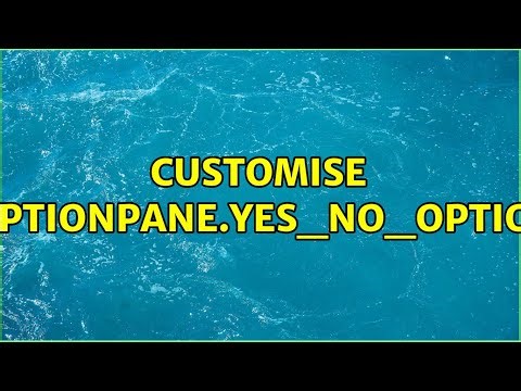 Customise `JOptionPane.YES_NO_OPTION`